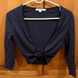 Boden Navy Blue Tie Front Cardigan